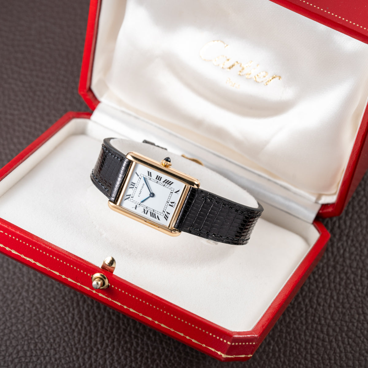 Cartier Tank Louis 'Paris' Dial 18K Yellow Gold GM Ref. 78086 From 1970s