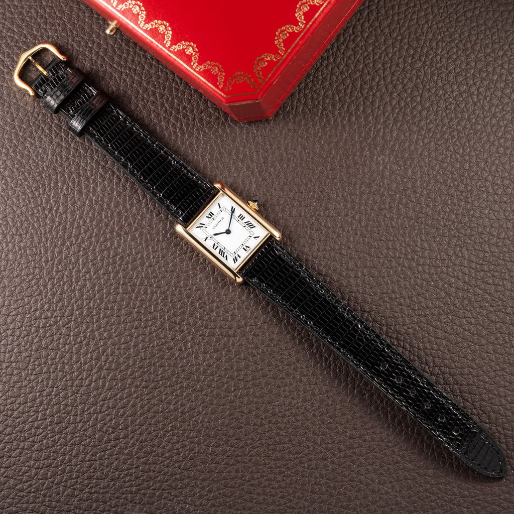 Cartier Tank Louis 'Paris' Dial 18K Yellow Gold GM Ref. 78086 From 1970s