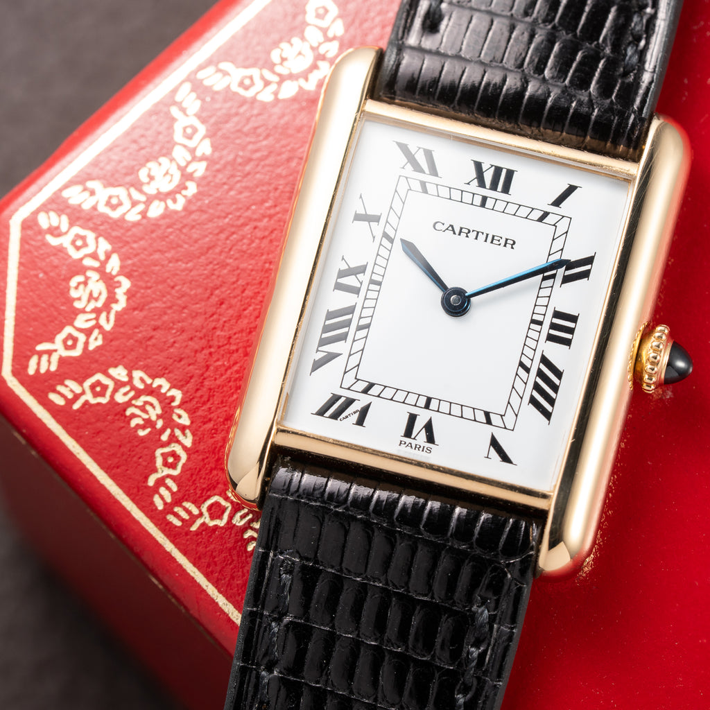 Cartier Tank Louis 'Paris' Dial 18K Yellow Gold GM Ref. 78086 From 1970s