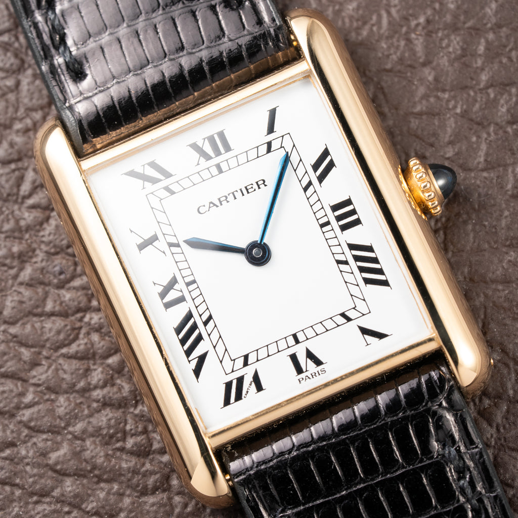 Cartier Tank Louis 'Paris' Dial 18K Yellow Gold GM Ref. 78086 From 1970s