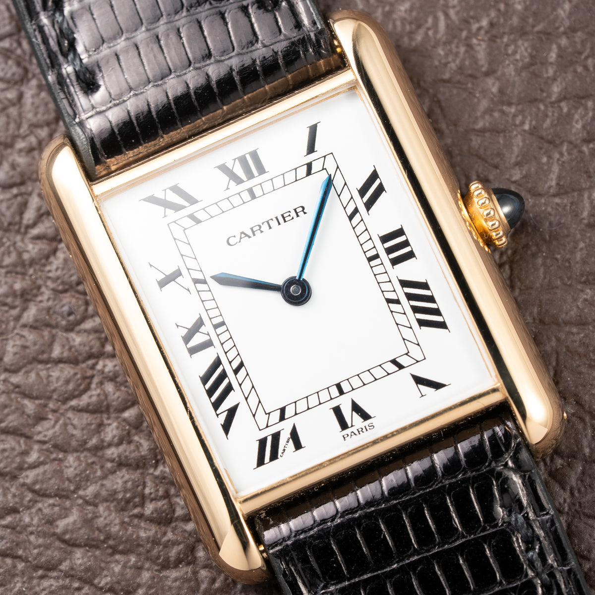 Cartier Tank Louis 'Paris' Dial 18K Yellow Gold GM Ref. 78086 From 1970s
