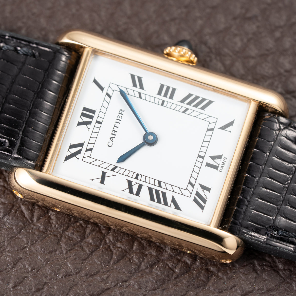 Cartier Tank Louis 'Paris' Dial 18K Yellow Gold GM Ref. 78086 From 1970s