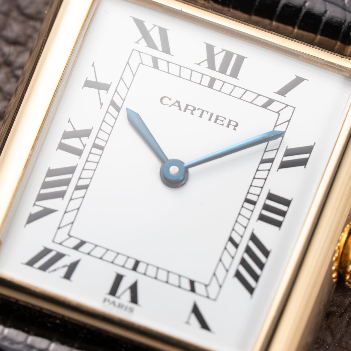 Cartier Tank Louis 'Paris' Dial 18K Yellow Gold GM Ref. 78086 From 1970s