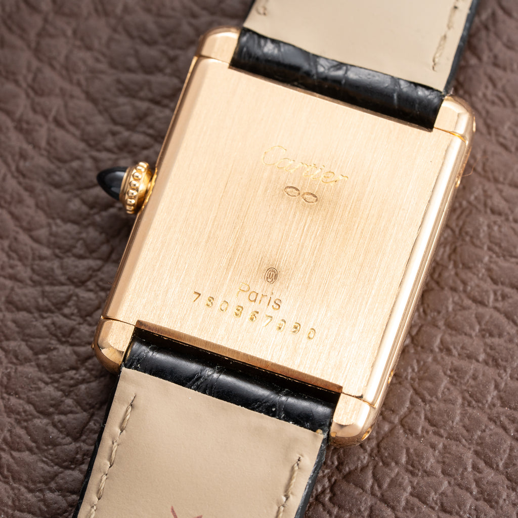 Cartier Tank Louis Paris Dial 18K Yellow Gold GM LM Ref. 78086 from 1970s
