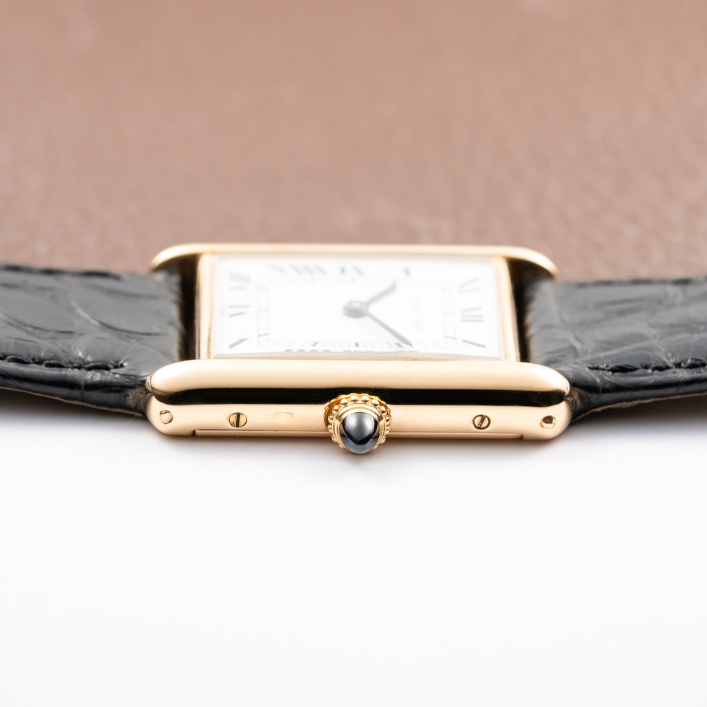 Cartier Tank Louis Paris Dial 18K Yellow Gold GM LM Ref. 78086 from 1970s