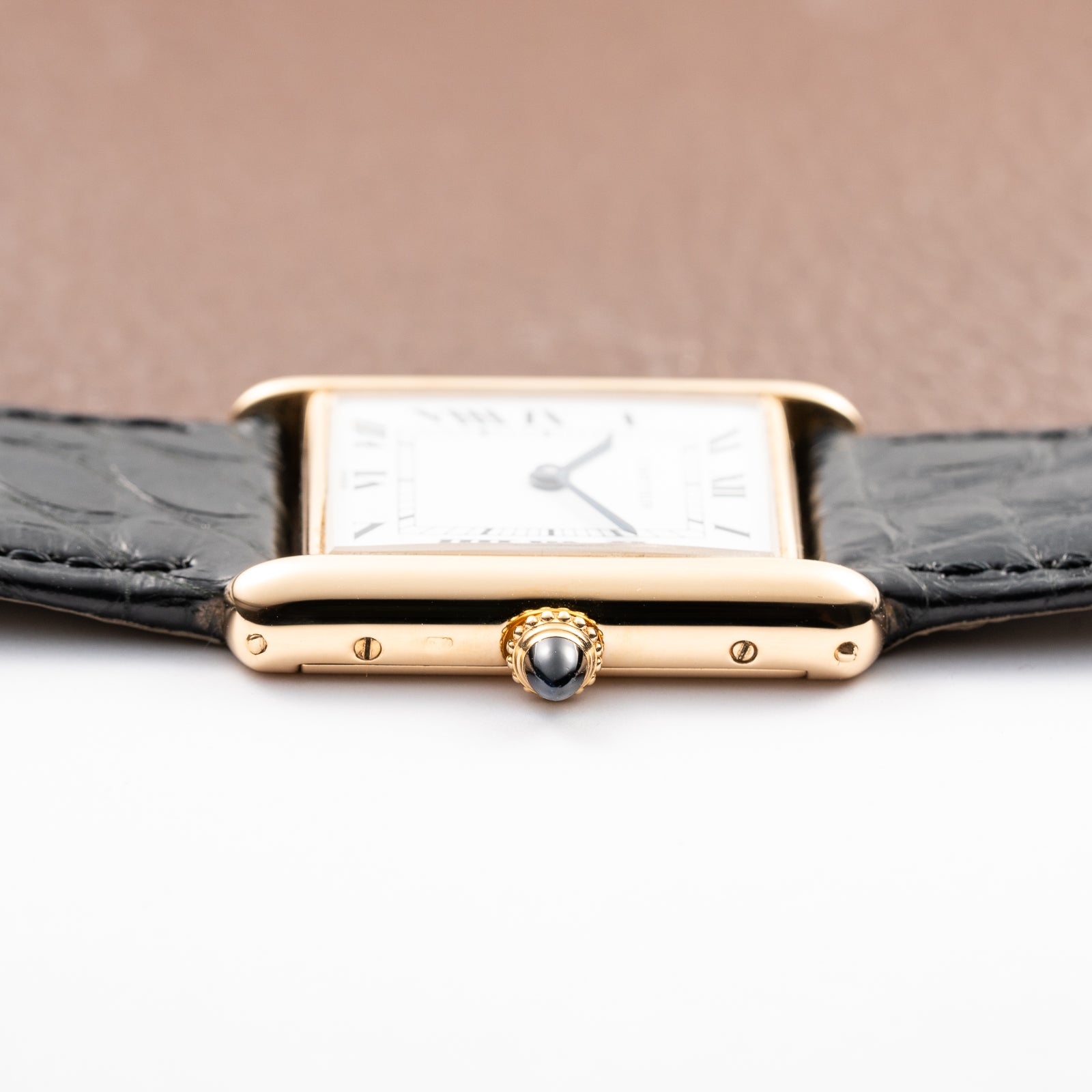 Cartier Tank Louis Paris Dial 18K Yellow Gold GM LM Ref. 78086 from 1970s