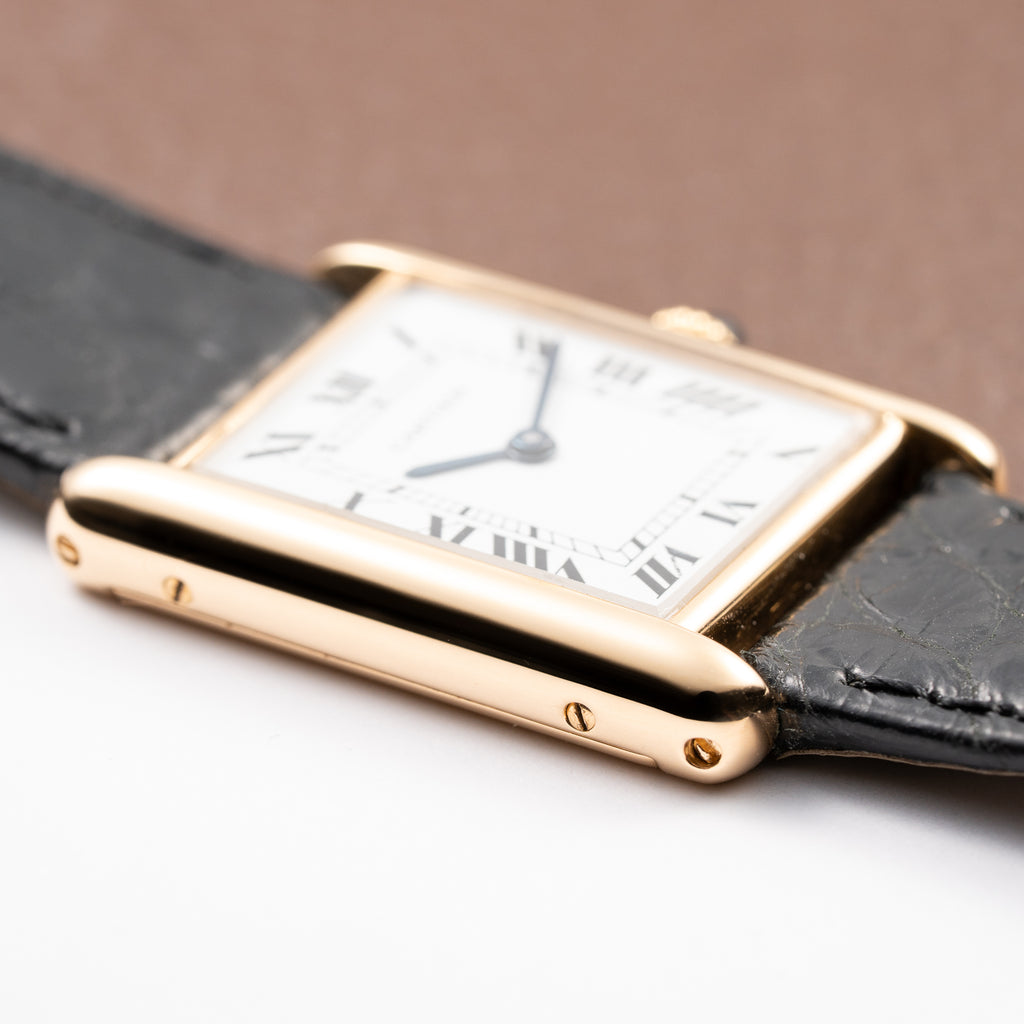 Cartier Tank Louis Paris Dial 18K Yellow Gold GM LM Ref. 78086 from 1970s