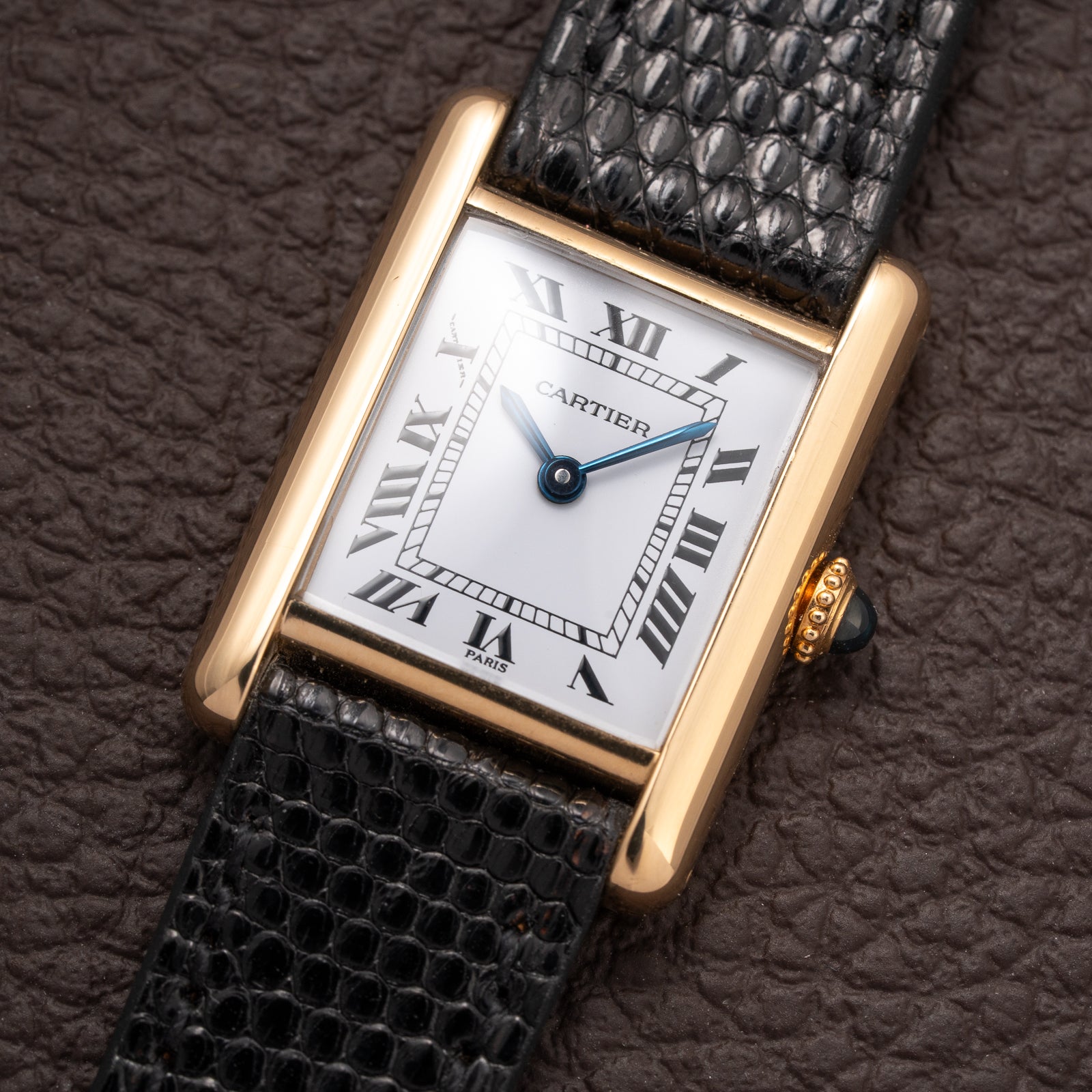 Cartier Tank Louis 'Paris' Dial 18K Yellow Gold PM Ref 78087 from 1970s
