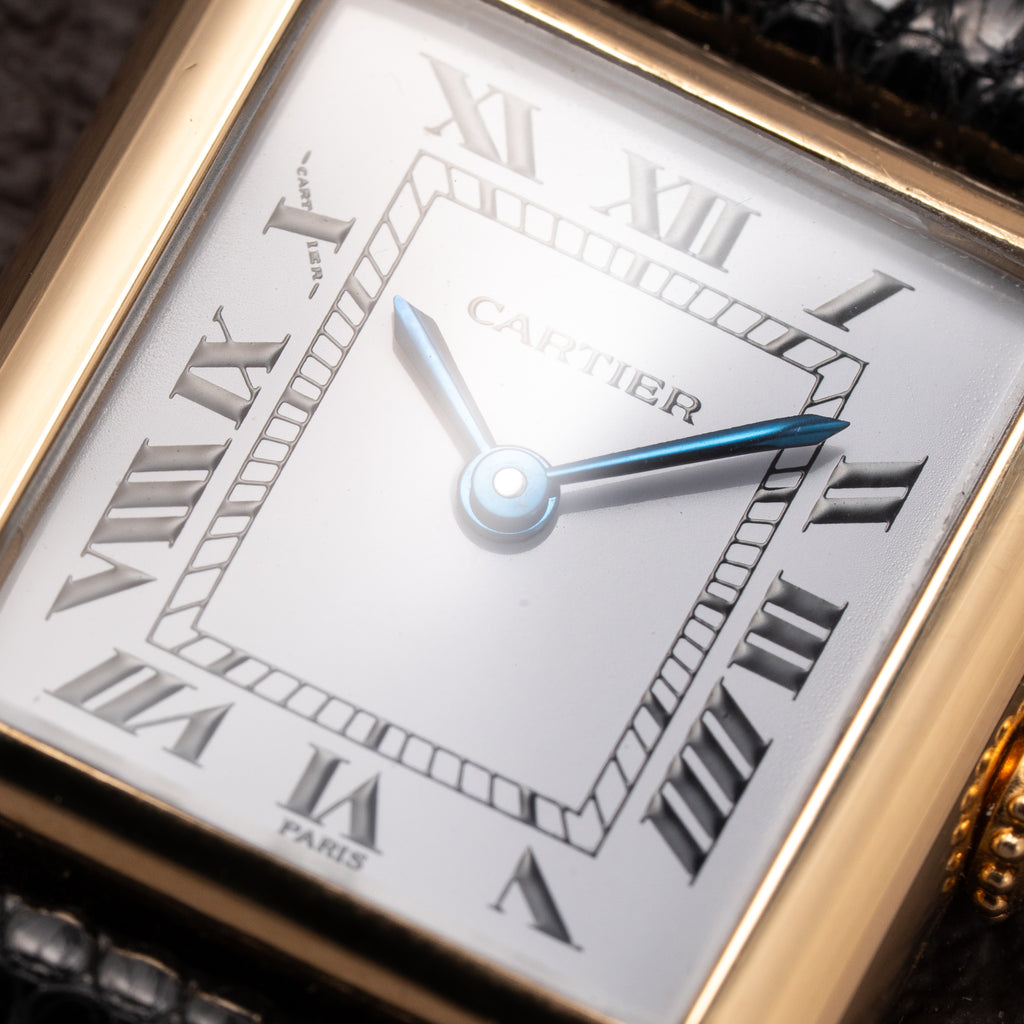 Cartier Tank Louis 'Paris' Dial 18K Yellow Gold PM Ref 78087 from 1970s