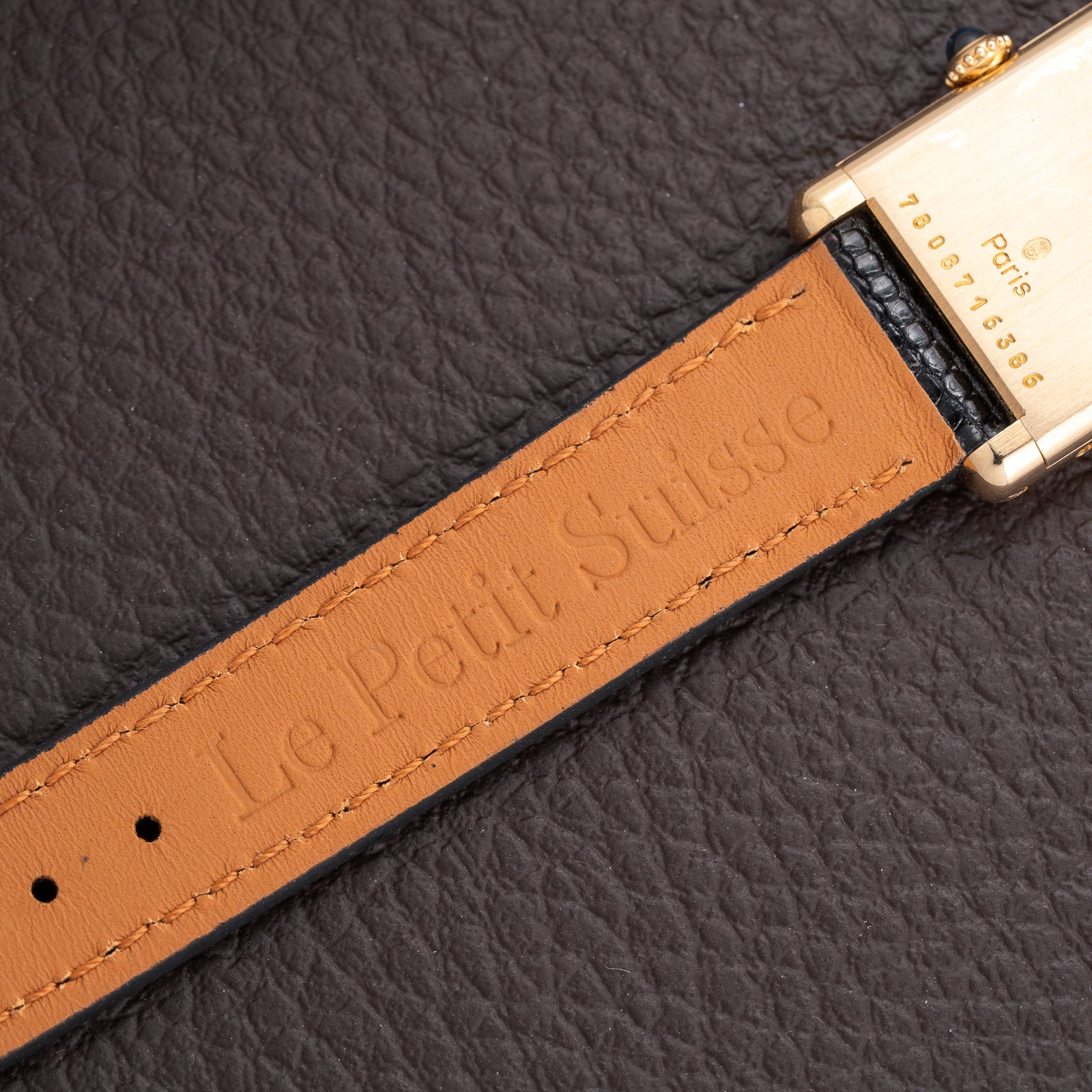 Cartier Tank Louis 'Paris' Dial 18K Yellow Gold PM Ref 78087 from 1970s