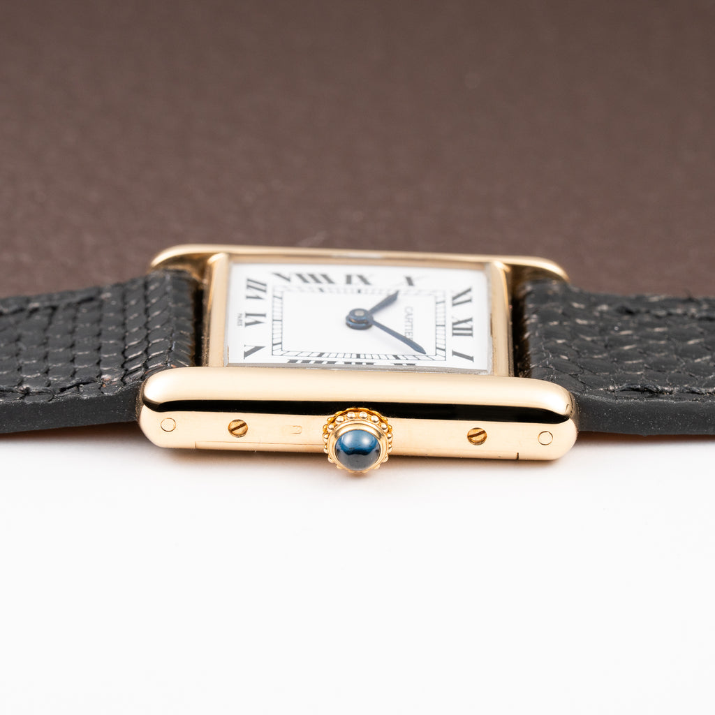 Cartier Tank Louis 'Paris' Dial 18K Yellow Gold PM Ref 78087 from 1970s