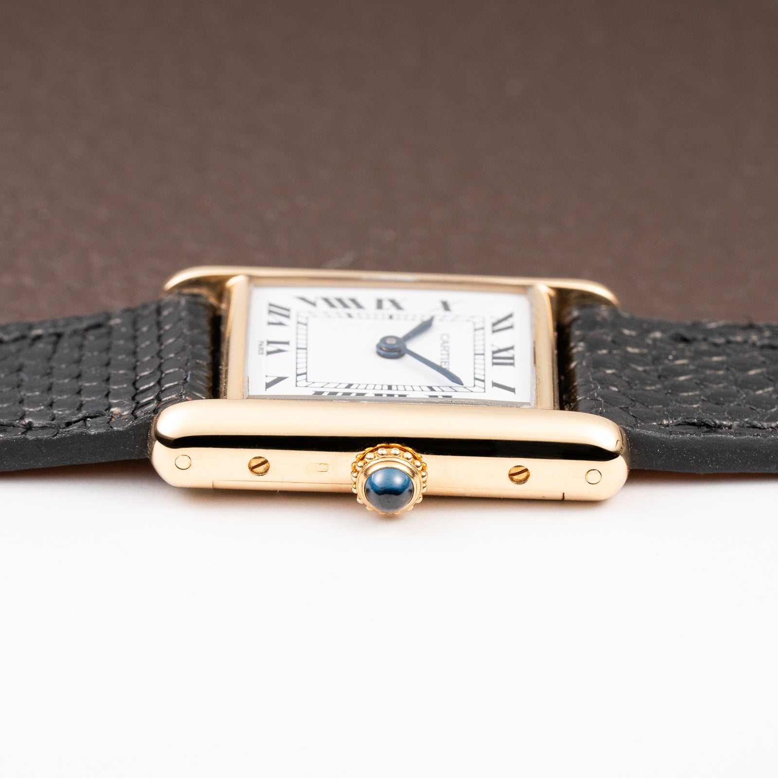 Cartier Tank Louis 'Paris' Dial 18K Yellow Gold PM Ref 78087 from 1970s
