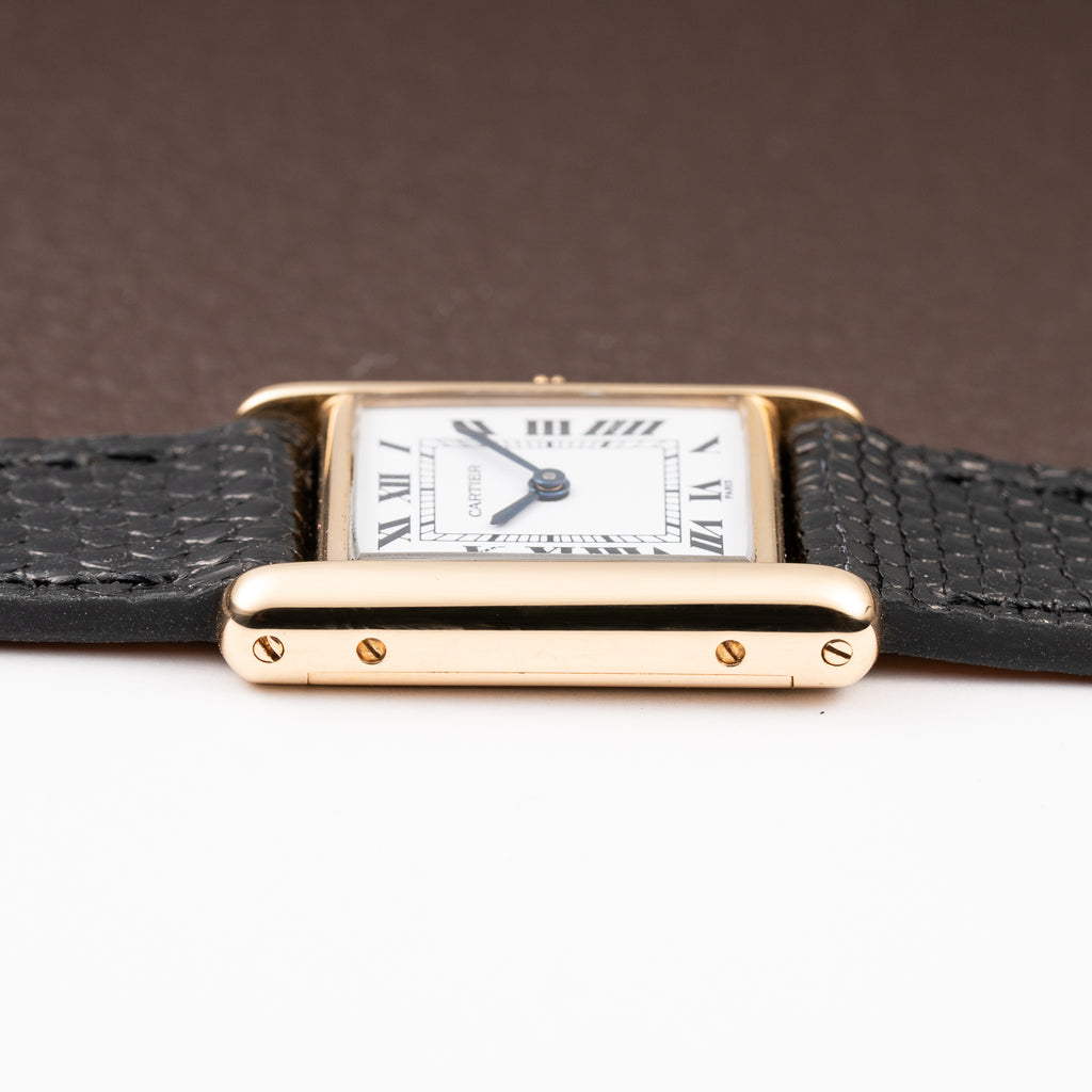 Cartier Tank Louis 'Paris' Dial 18K Yellow Gold PM Ref 78087 from 1970s