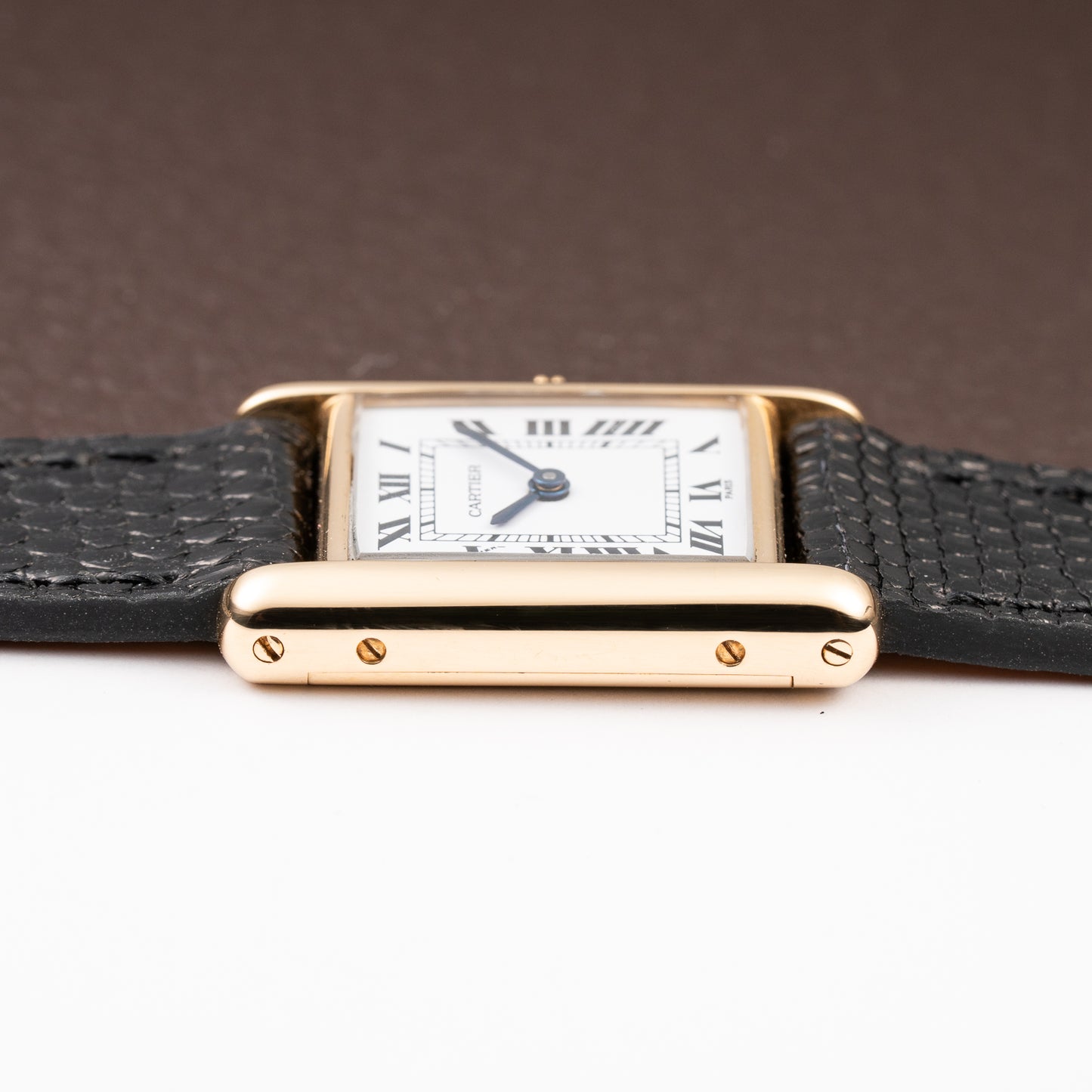 Cartier Tank Louis 'Paris' Dial 18K Yellow Gold PM Ref 78087 from 1970s