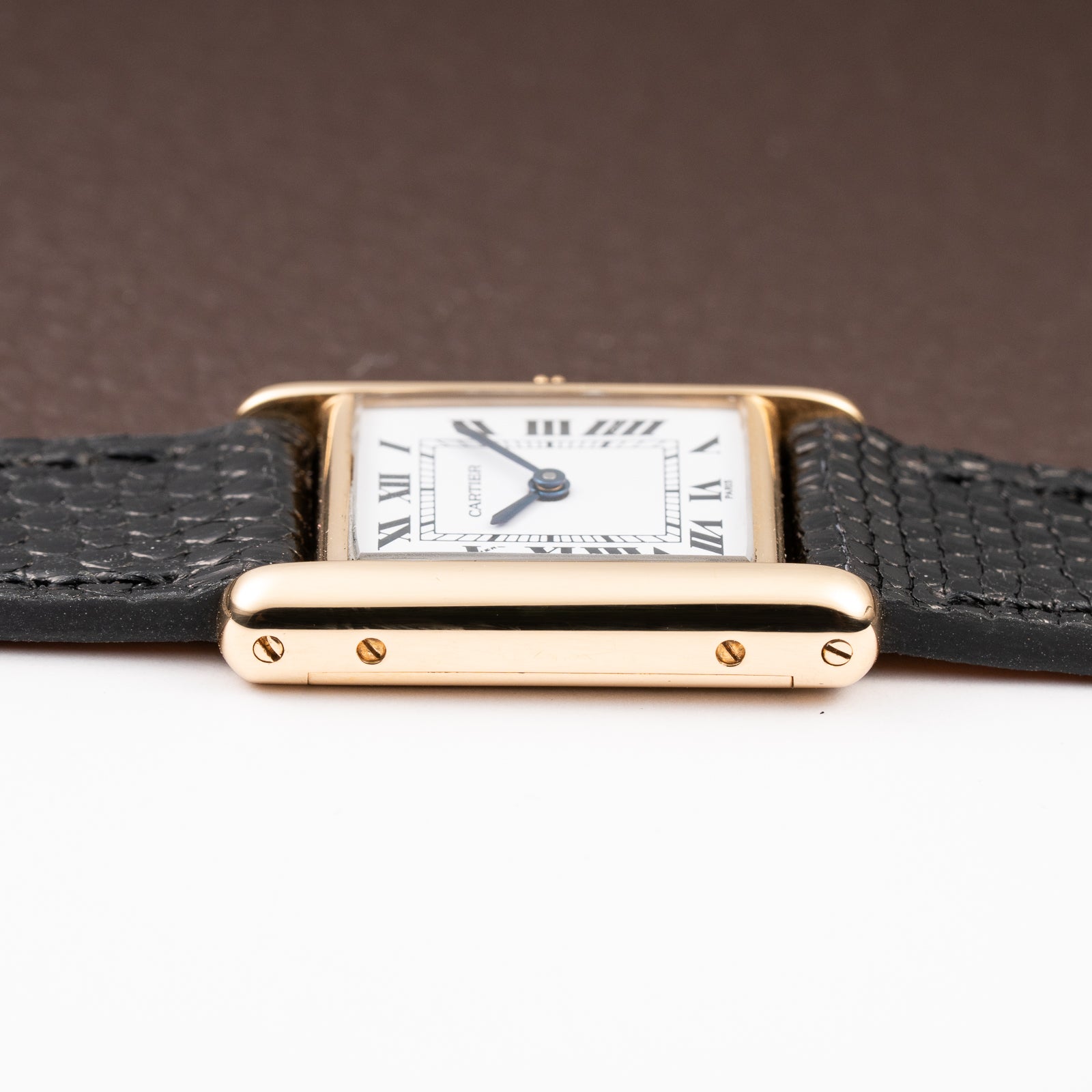 Cartier Tank Louis 'Paris' Dial 18K Yellow Gold PM Ref 78087 from 1970s