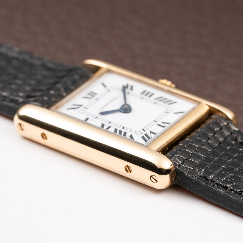 Cartier Tank Louis 'Paris' Dial 18K Yellow Gold PM Ref 78087 from 1970s