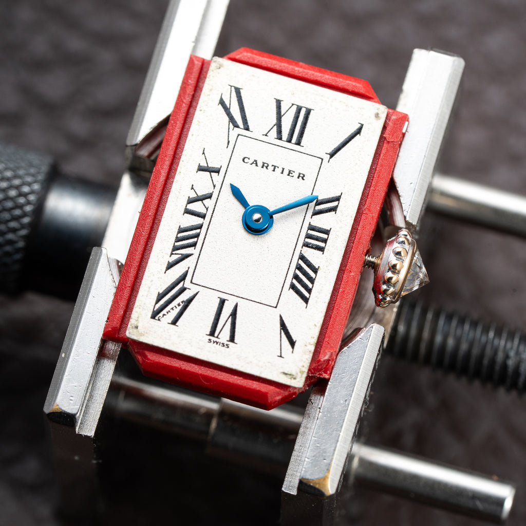 Cartier Tank Mini Allongée Factory Diamond Set Full Set 18k Yellow Gold Ref. 828004 from 1994