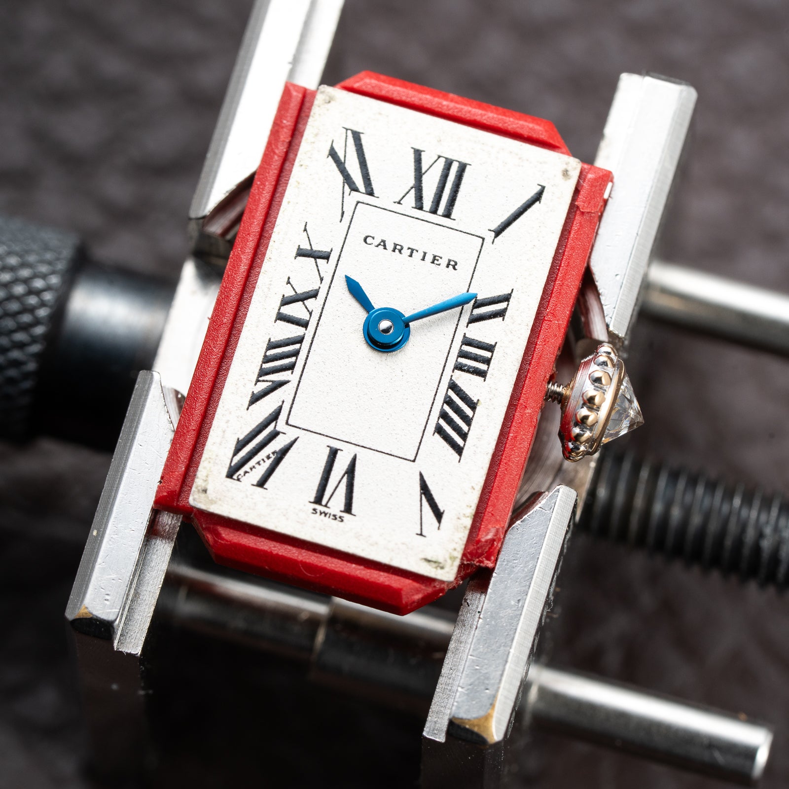 Cartier Tank Mini Allongée Factory Diamond Set Full Set 18k Yellow Gold Ref. 828004 from 1994