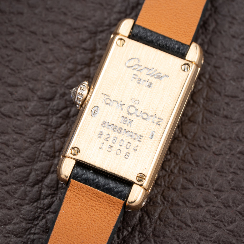 Cartier Tank Mini Allongée Factory Diamond Set Full Set 18k Yellow Gold Ref. 828004 from 1994