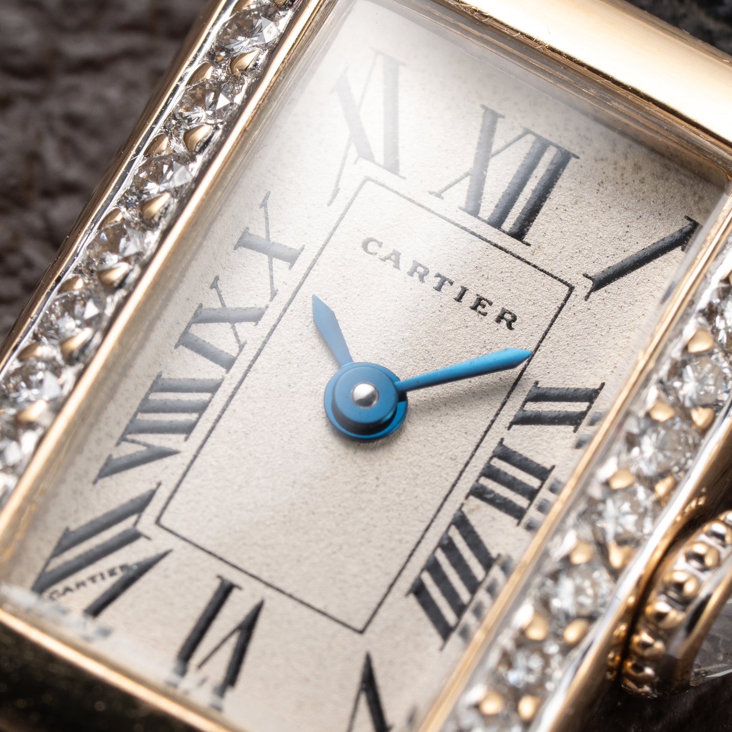 Cartier Tank Mini Allongée Factory Diamond Set Full Set 18k Yellow Gold Ref. 828004 from 1994