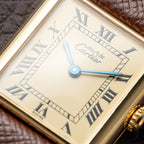 Cartier Tank Vermeil Must De Roman Lemon Dial Quartz GM Ref 1615