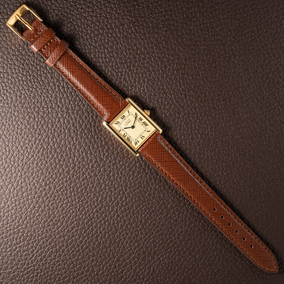 Cartier Tank Vermeil Must De Roman Lemon Dial Quartz GM Ref 1615