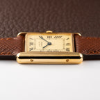 Cartier Tank Vermeil Must De Roman Lemon Dial Quartz GM Ref 1615