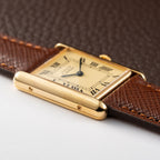 Cartier Tank Vermeil Must De Roman Lemon Dial Quartz GM Ref 1615