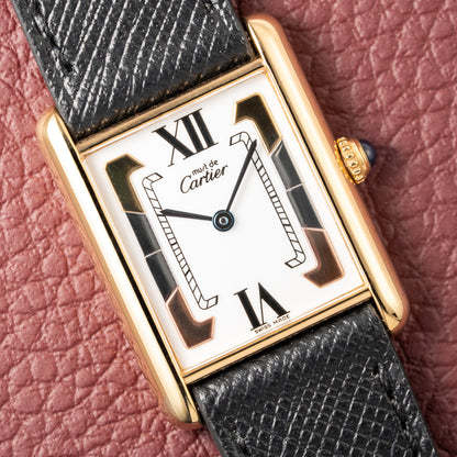Cartier Must de Tank Vermeil Trinity Dial Reference 590005