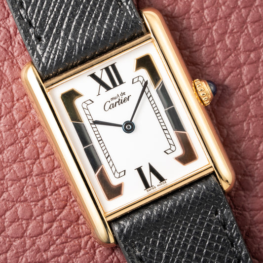 Cartier Must de Tank Vermeil Trinity Dial Reference 590005