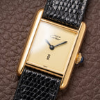 Cartier Tank Must de Lemon Dial Vermeil PM SM from 1980s