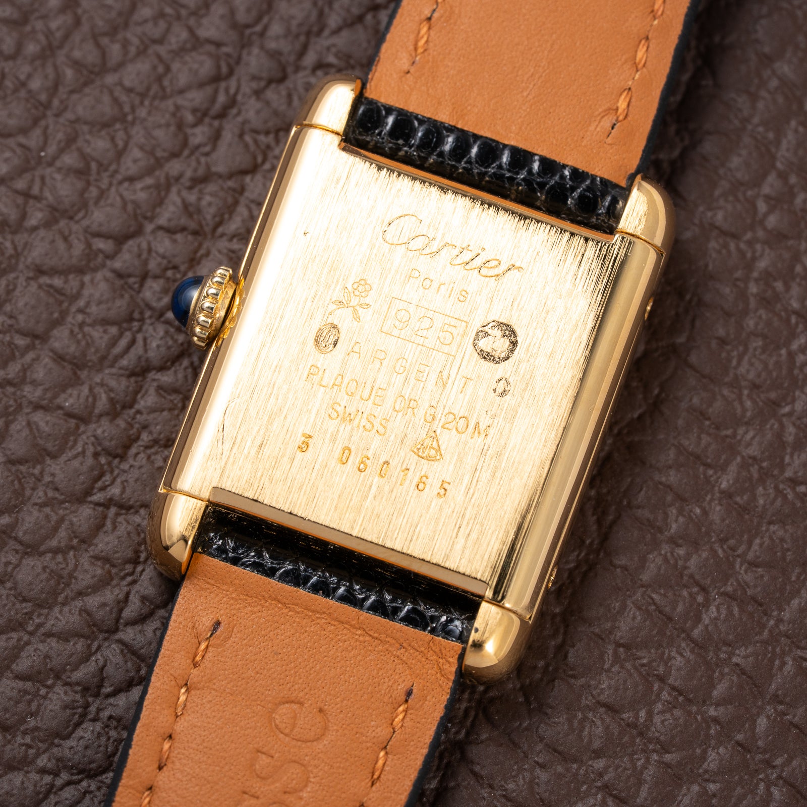 Cartier Tank Must de Lemon Dial Vermeil PM SM from 1980s