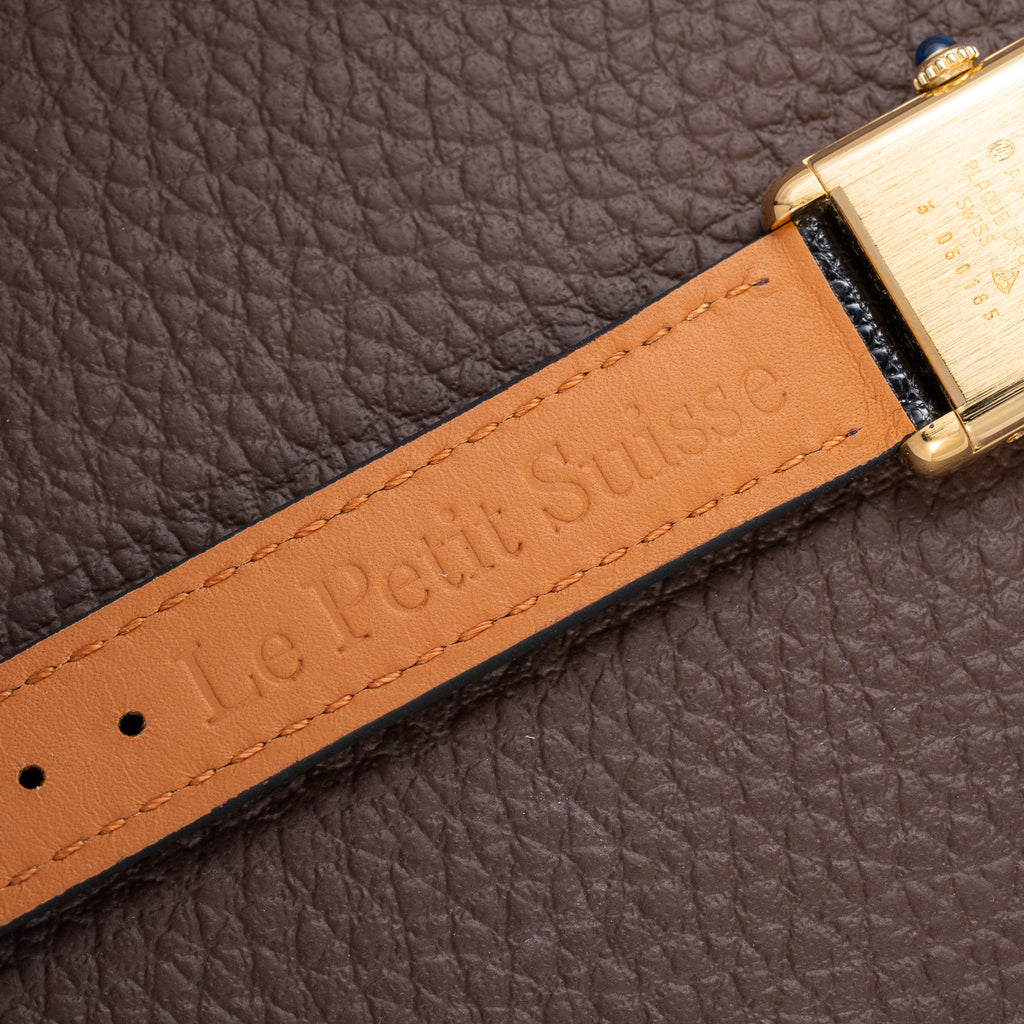 Cartier Tank Must de Lemon Dial Vermeil PM SM from 1980s