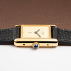 Cartier Tank Must de Lemon Dial Vermeil PM SM from 1980s