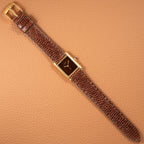 Cartier Tank Must de Vermeil ‘Turtle Shell’ Brown Wood Spider Dial PM from 1980s