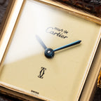 Cartier Tank Must de Lemon Dial Vermeil PM SM from 1980s