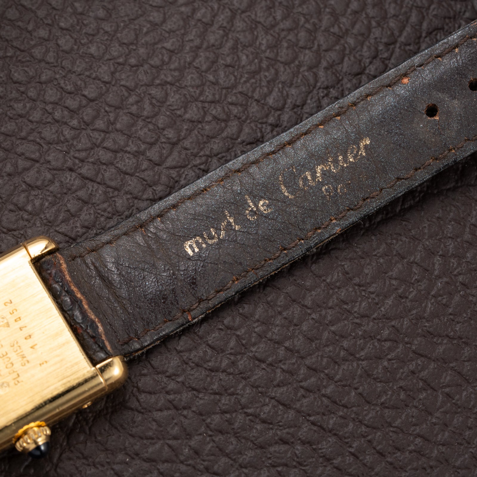 Cartier Tank Must de Lemon Dial Vermeil PM SM from 1980s