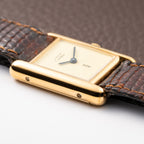 Cartier Tank Must de Lemon Dial Vermeil PM SM from 1980s