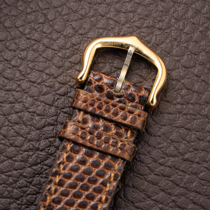 Cartier Tank Must de Vermeil ‘Turtle Shell’ Brown Wood Dial PM from 1980s