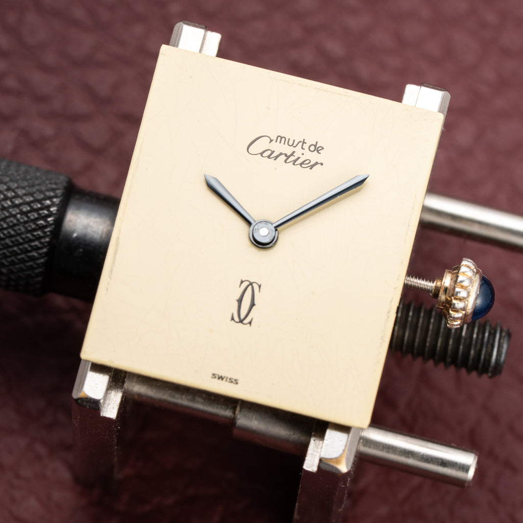 Cartier Tank Must de Vermeil Lemon Champagne Dial GM from 1990s