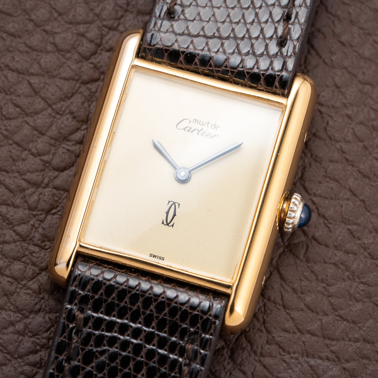 Cartier Tank Must de Vermeil Lemon Champagne Dial GM from 1990s