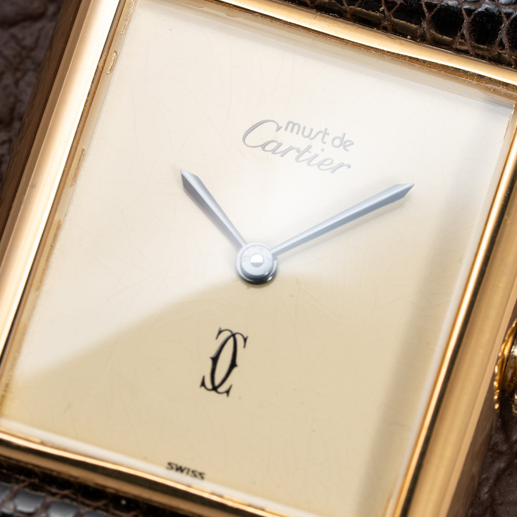Cartier Tank Must de Vermeil Lemon Champagne Dial GM from 1990s