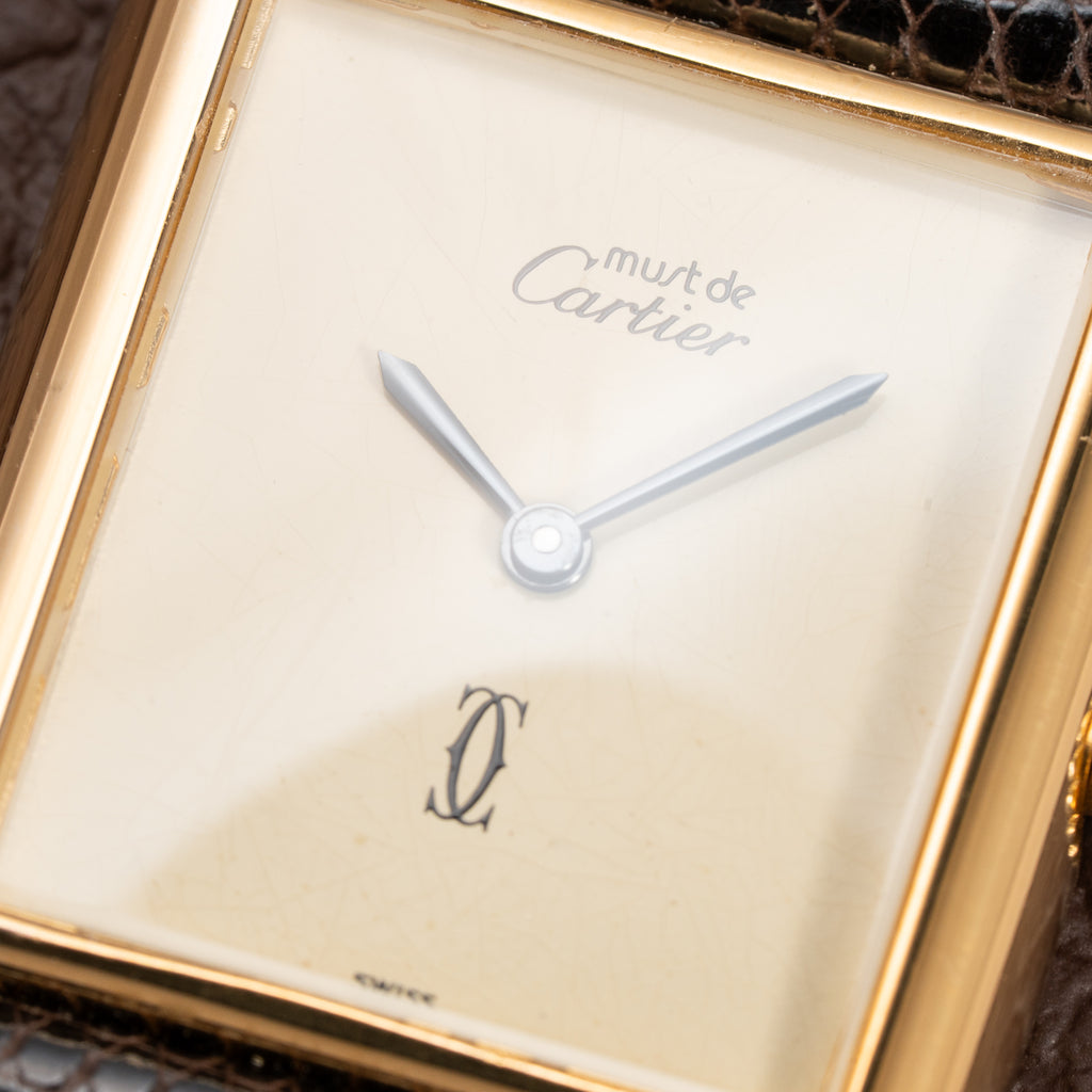 Cartier Tank Must de Vermeil Lemon Champagne Dial GM from 1990s