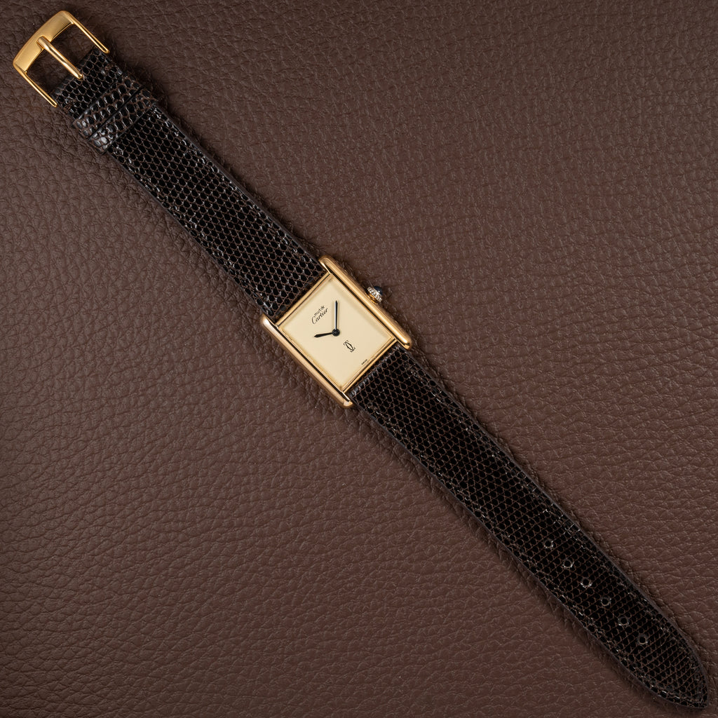 Cartier Tank Must de Vermeil Lemon Champagne Dial GM from 1990s