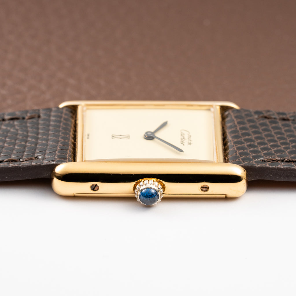 Cartier Tank Must de Vermeil Lemon Champagne Dial GM from 1990s