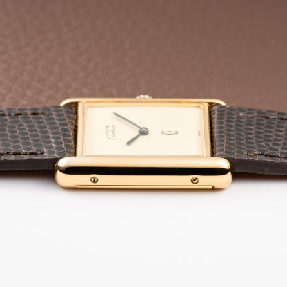 Cartier Tank Must de Vermeil Lemon Champagne Dial GM from 1990s