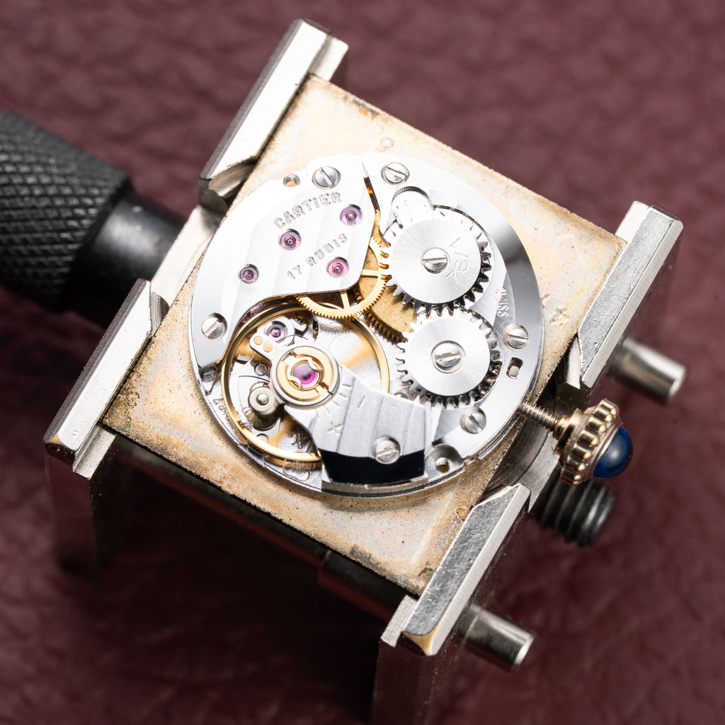 Cartier Tank Must de Black Roman Dial Vermeil GM from 1980s