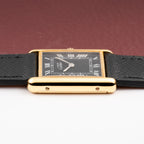 Cartier Tank Must de Black Roman Dial Vermeil GM from 1980s