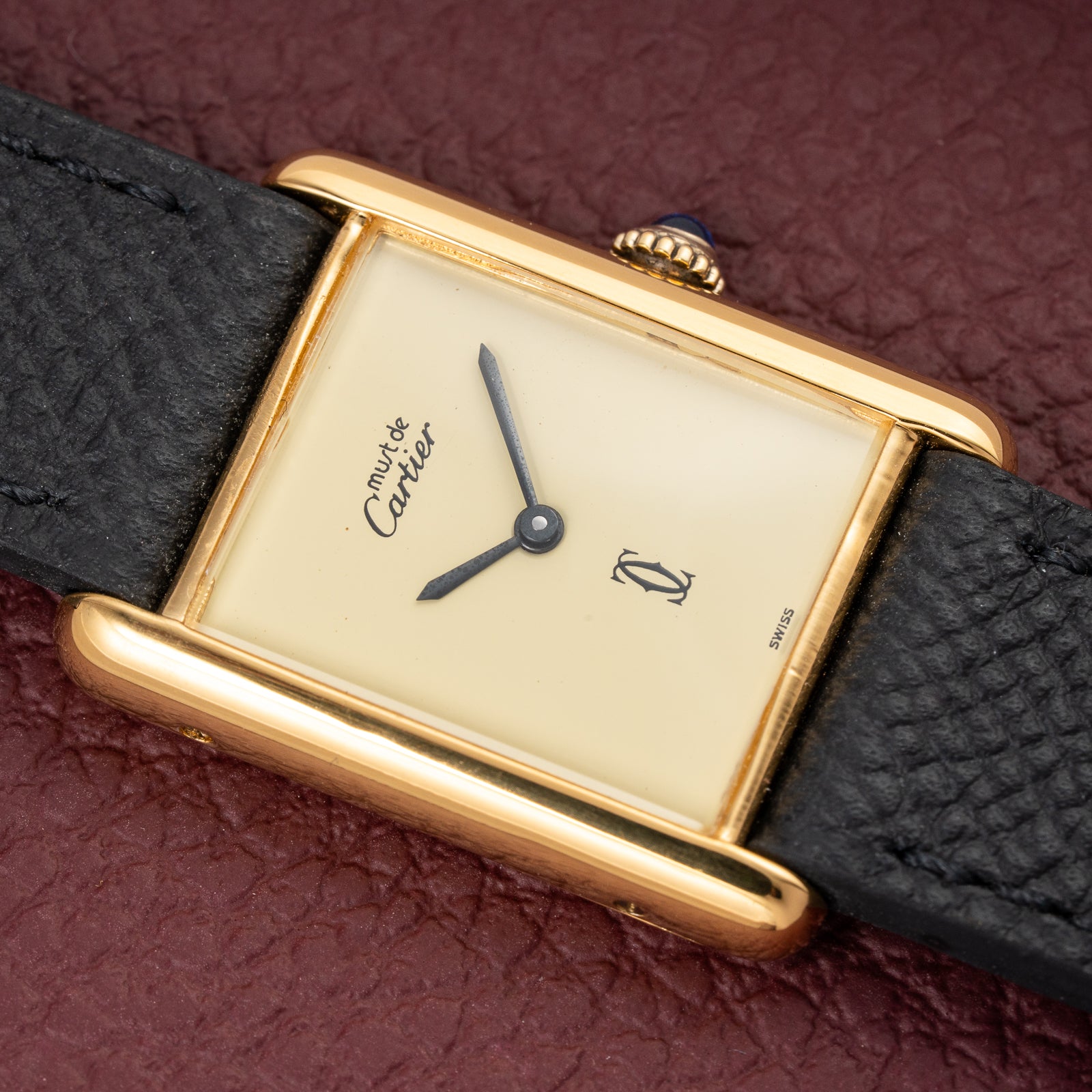 Cartier Tank Must de Vermeil Lemon Champagne Dial GM from 1990s
