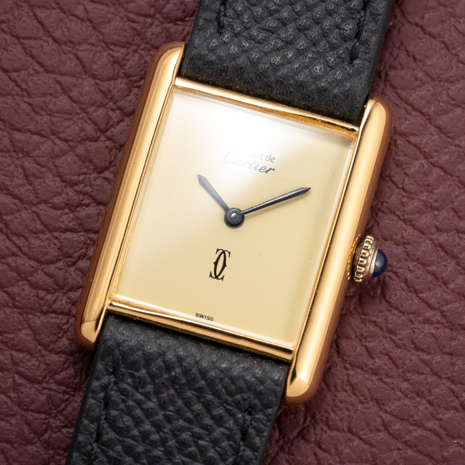 Cartier Tank Must de Vermeil Lemon Champagne Dial GM from 1990s